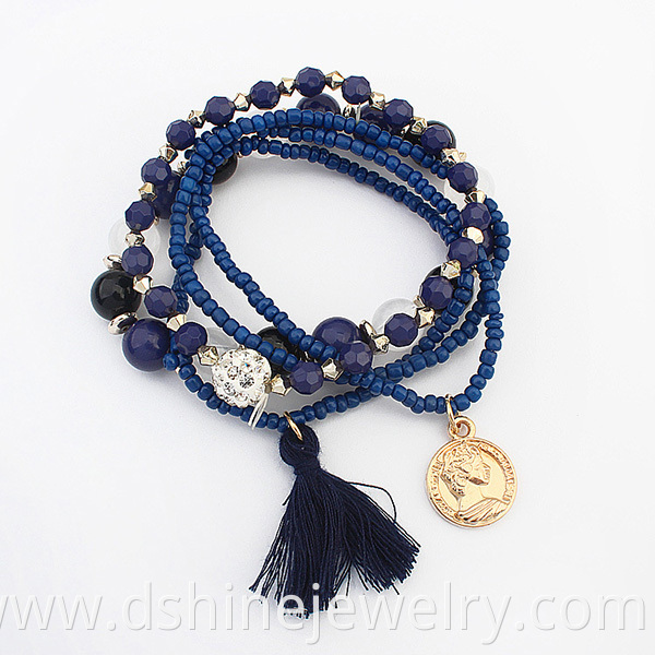  Gold Charm Beads Handmade Bracelet